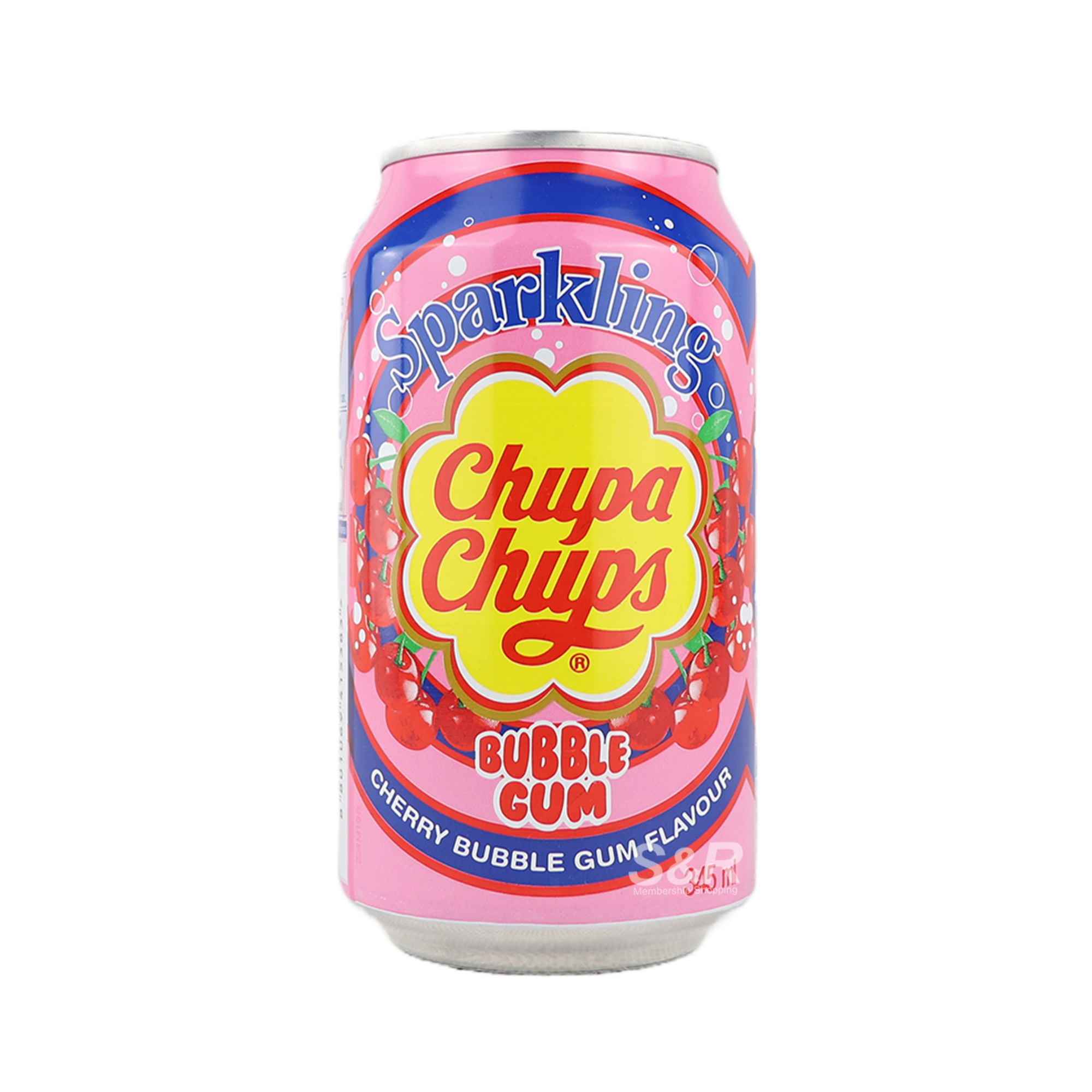Chupa Chups Cherry Bubble Gum Sparkling Drink 345mL Chupa Chups Cherry Bubble Gum Sparkling Drink 345mL